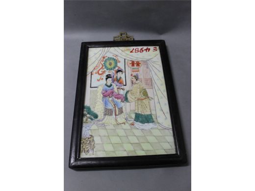 彩人物瓷板