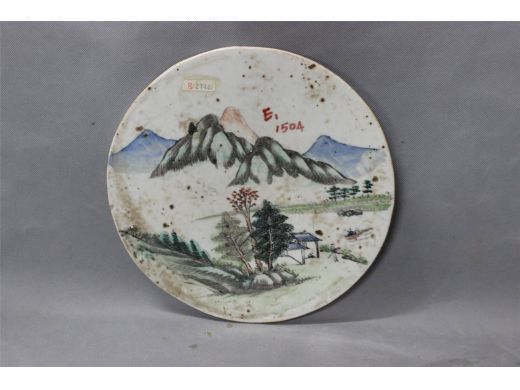 彩山水瓷板