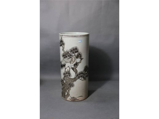 墨彩松鹤帽筒