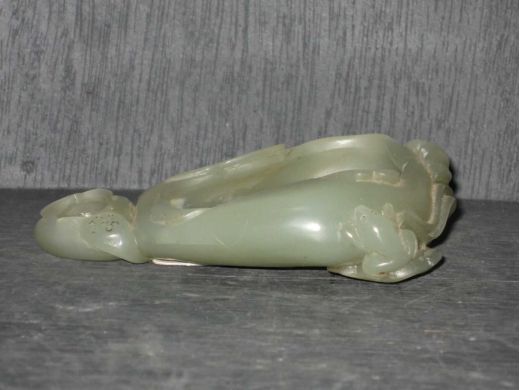 青白玉青蛙荷叶纹笔洗