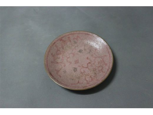 彩花卉纹碟