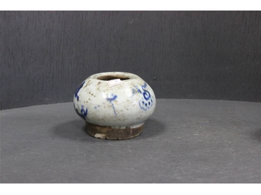 青花山水小瓷钵