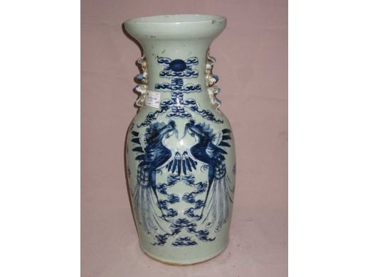 150件青花双凤花瓶