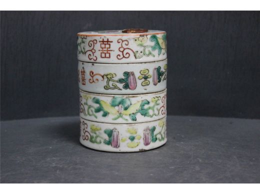 彩喜字人物格盒