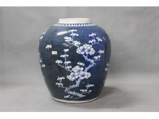 青花冰梅罐