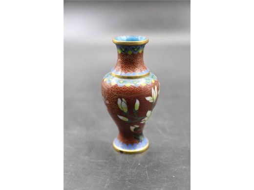 景泰蓝花卉小瓶（连座）