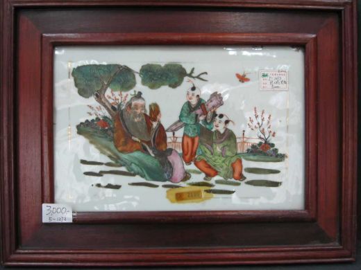 彩人物瓷板