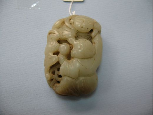 玉雕双童子
