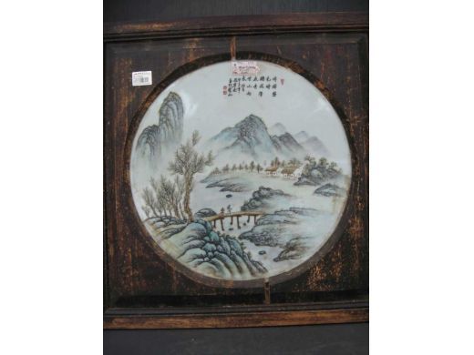 彩山水瓷板