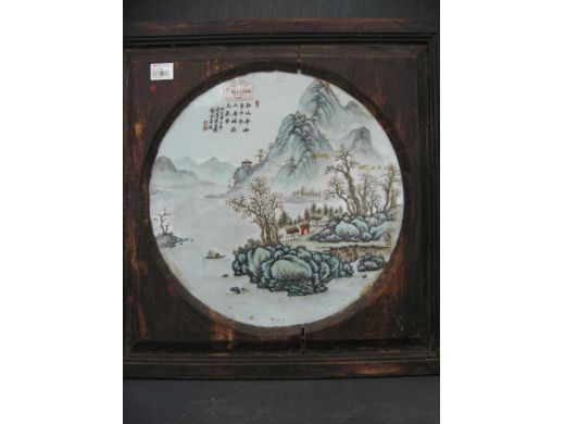 彩山水瓷板