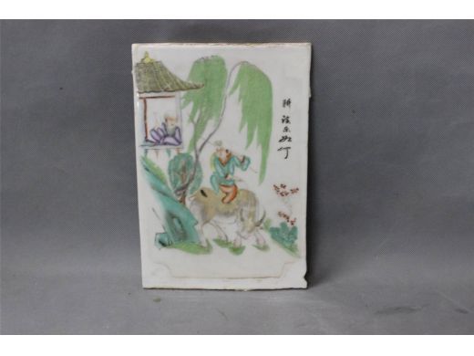 彩人物瓷板