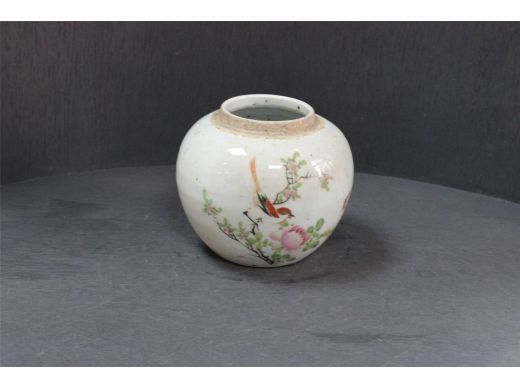 彩花鸟小罐