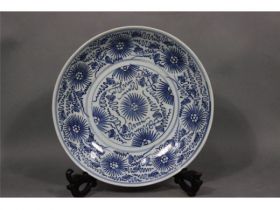 青花缠枝花卉碟