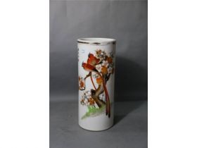 彩“梅花介寿”帽筒