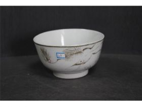 描金松鹤小碗