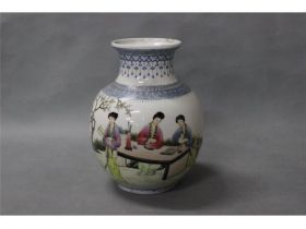 彩人物花瓶