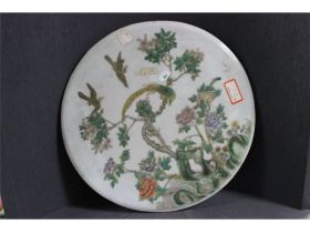 彩花鸟瓷板
