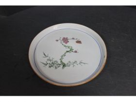 釉下彩花卉茶托