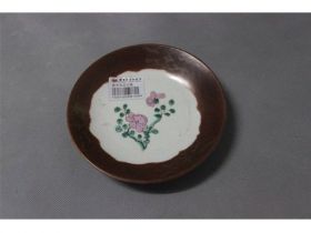 彩开光花卉碟