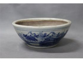 青花山水砵