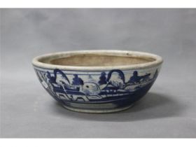 青花山水砵