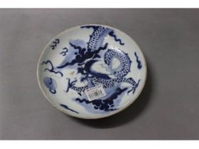 青花过墙龙碟