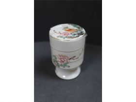 彩花鸟高足三节盒