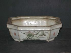 彩山水水仙盆