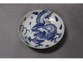 青花过墙龙碟