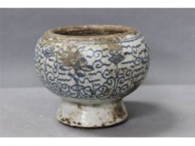 青花药砵