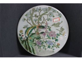 彩花鸟瓷板