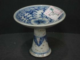 青花花卉碟