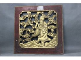 金木雕人物花板