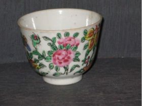 广彩花鸟小杯
