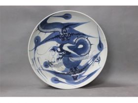 青花过墙龙碟