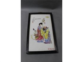 彩寿星瓷板
