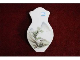 瓶形山水小瓷片