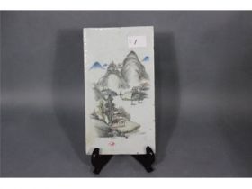 彩山水瓷板
