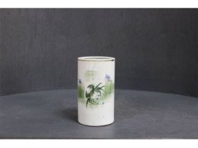 釉下彩蟹纹笔筒