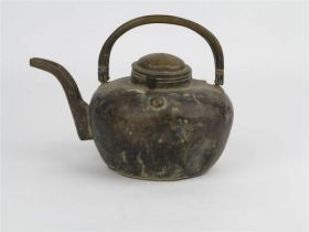 民国提梁铜茶壶