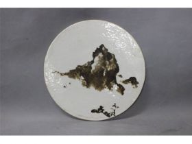 墨彩山水瓷板
