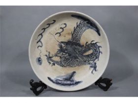 青花龙纹碟