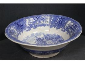 印花人物山水大碗