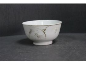 描金松鹤纹碗