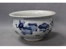 青花博古香炉