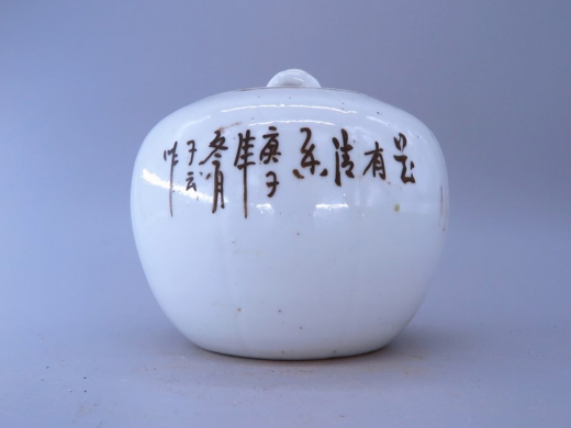 浅绛彩花鸟棋子缸