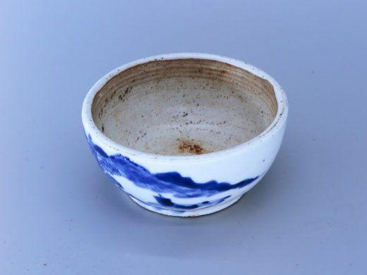 青花山水研钵