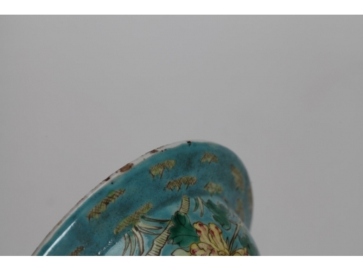 绿彩花卉将军罐