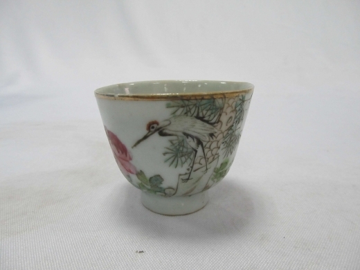 彩花茶杯