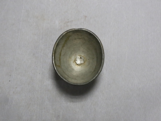 镶椰壳山水锡杯